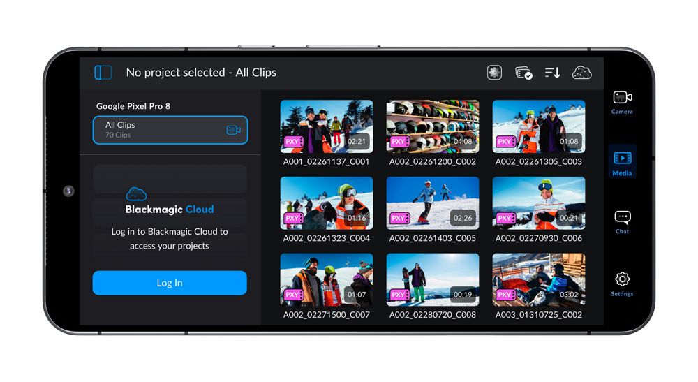 Blackmagic Camera disponible en dispositivos Android